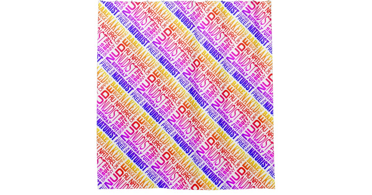 Pure Nudism, Hot Print, Naturist/Nudist Shower Curtain | Zazzle.com.au