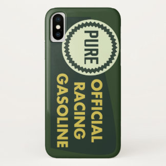 Pure Official Racing Gasoline vintage sign. iPhone X Case