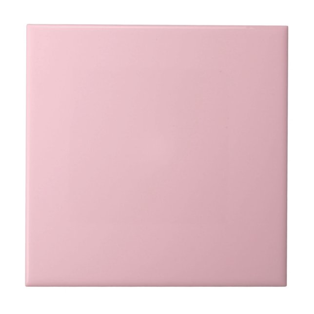 Pure Pink Solid Colour Ceramic Tile (Front)