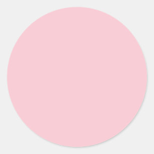 Pure Pink Solid Colour Classic Round Sticker