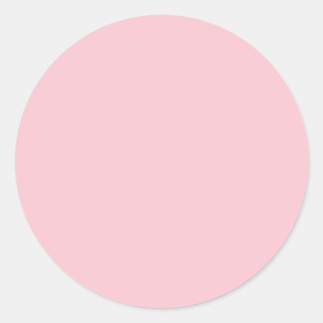 Pure Pink Solid Colour Classic Round Sticker (Front)
