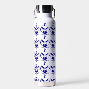 Pure Power Bodybuilding Graphic - Silhouette Gym Water Bottle