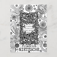 PURE sea ink illustration quote by Nietzsche