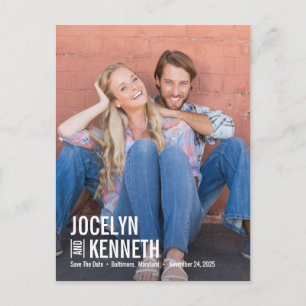 Pure Simplicity EDITABLE COLOR Save The Date Postcard