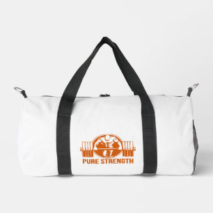 Pure Strength Powerlifting Logo – Gold Edition Gym Duffle Bag