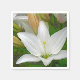 Pure White Lily Napkin
