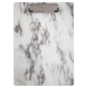 Pure White Marble Personalised Clipboard