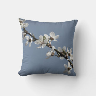 Pure White Plum Blossom in Spring Cushion