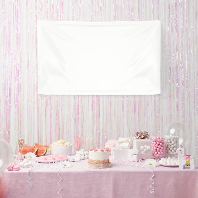 Pure White Solid Colour Banner (Party)