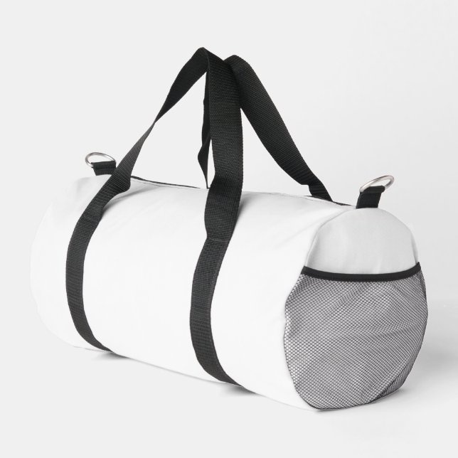 Pure White Solid Colour Duffle Bag (Right Corner)