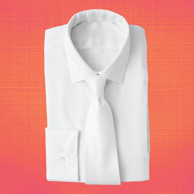 Pure White Solid Colour Tie (Creator Uploaded)