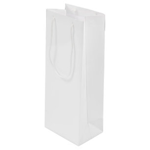 Pure White Solid Colour Wine Gift Bag