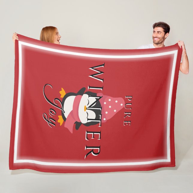 Pure Winter Joy w/ Penguin Fleece Blanket (In Situ)