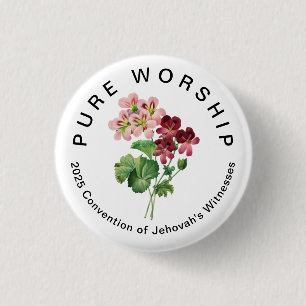 Pure Worship 2025 Convention   JW 3 Cm Round Badge