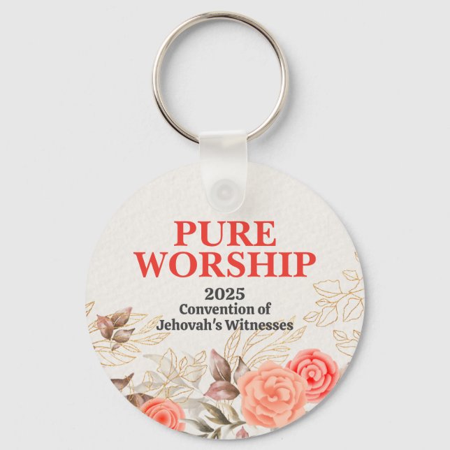 Pure Worship 2025 Convention JW Gifts Key Ring (Front)