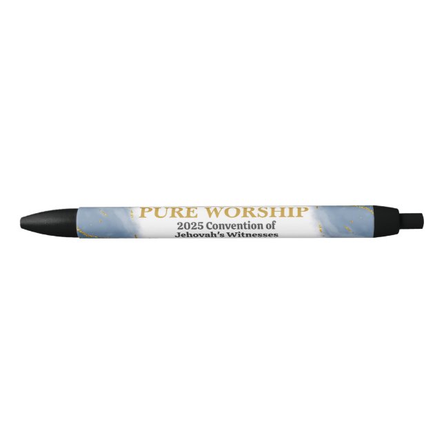Pure Worship 2025 JW Convention Gift Black Ink Pen (Front)