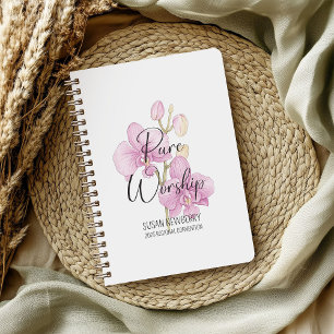 Pure Worship Convention 2-Sided Notebook w Orchids