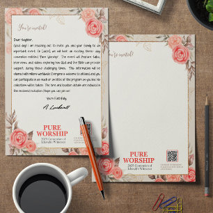 Pure Worship JW 2025 Convention Letter Writing Custom Letterhead