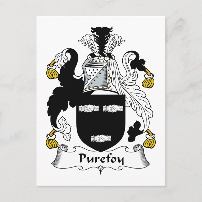 Purefoy Family Crest Postcard (Front)