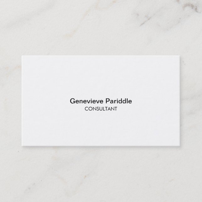 PurePro No7B Plain Simple Professional B&W Business Card (Front)