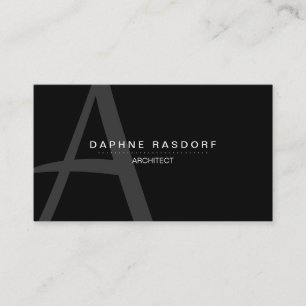 PurePro No8B White Monogram Business Card