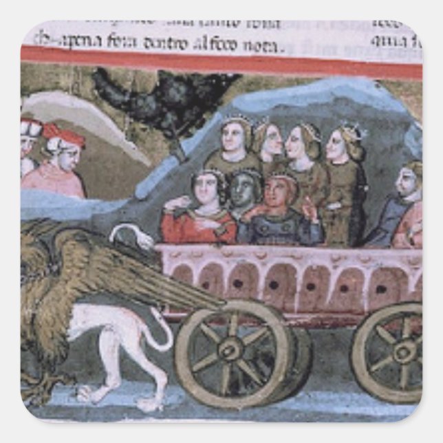 Purgatorio's Heavenly Pageant Square Sticker (Front)