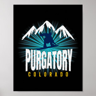 Purgatory Co Snowboard Colorado Blue Xtreme Snowbo Poster