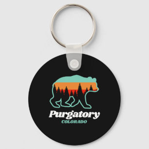 Purgatory Colorado Skiing Snowboarding Bear Key Ring
