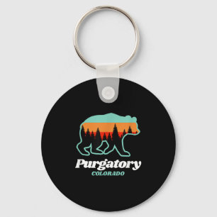Purgatory Colorado Skiing Snowboarding Bear Key Ring