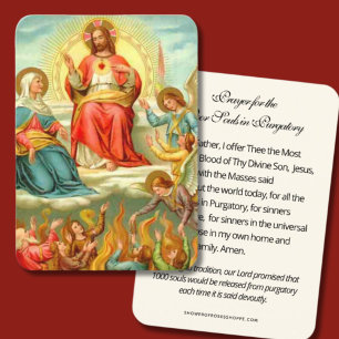 Purgatory Prayer for Poor Souls Catholic Religious Business Card
