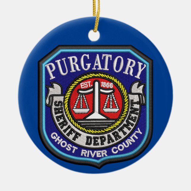Purgatory Sheriff ornament (Front)