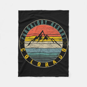Purgatory Skiing Colorado Snowboarding Ski Snow Mo Fleece Blanket