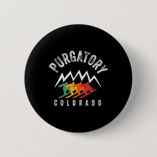 Purgatory Snowboard Co Rerto Snowboarding Colorado 6 Cm Round Badge