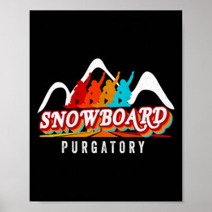 Purgatory Snowboard Colorado Retro Snowboarding 19 Poster