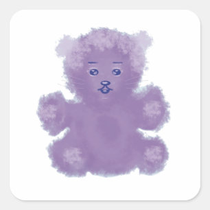 Purge bear square sticker