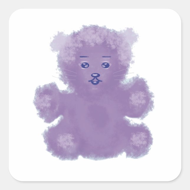 Purge bear square sticker (Front)