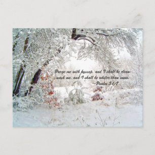 Purge me with hyssop, and I shall be clean: wash m Postcard