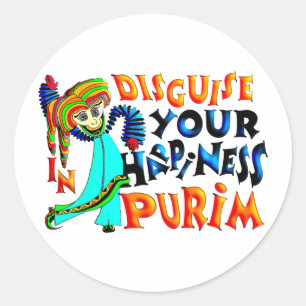 Purim Classic Round Sticker