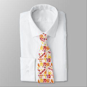 Purim Colorful Jewish Holiday Neck Tie