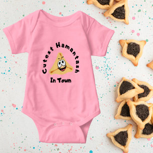 Purim Cutest Hamantash In Town  Baby Bodysuit