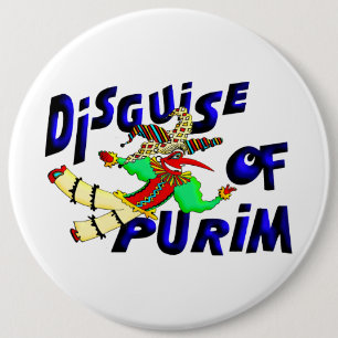 Purim Disguise 6 Cm Round Badge