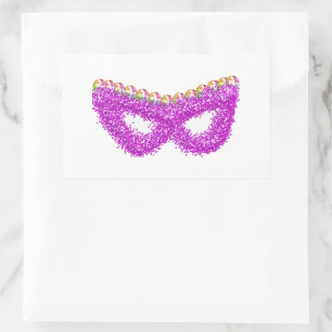 Purim Esther's mask gemstone queen crown  Rectangular Sticker