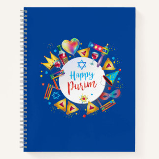 Purim Festival Jewish Holiday Gifts Hamantaschen Notebook