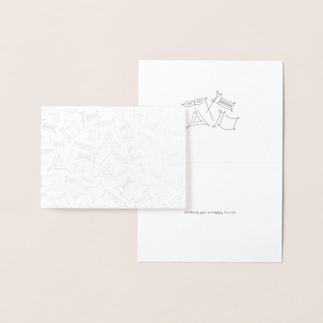 Purim Foil Card (Display)