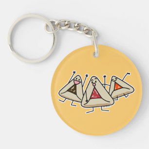 Purim hamantaschen pastry Sameach Oznei Haman Key Ring