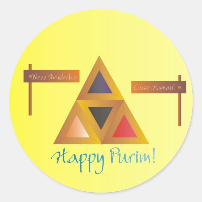 Purim Hamantaschen sticker (Front)