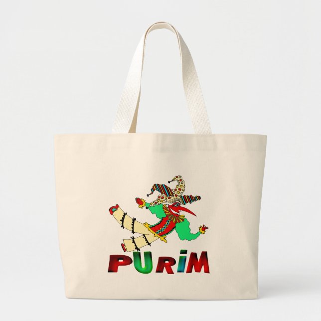 Purim Large Tote Bag (Front)