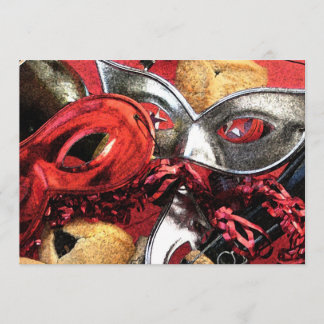 Purim Masks & Hamentashen Invitation