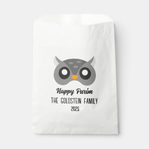 Purim owl mask masquerade costume favour bag