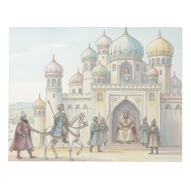 Purim Palace Placemat | Festive Party Notepad (Front)